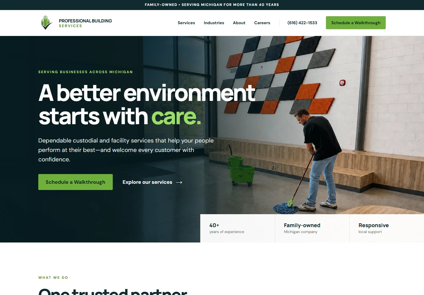 Homepage preview of Professional Building Services
