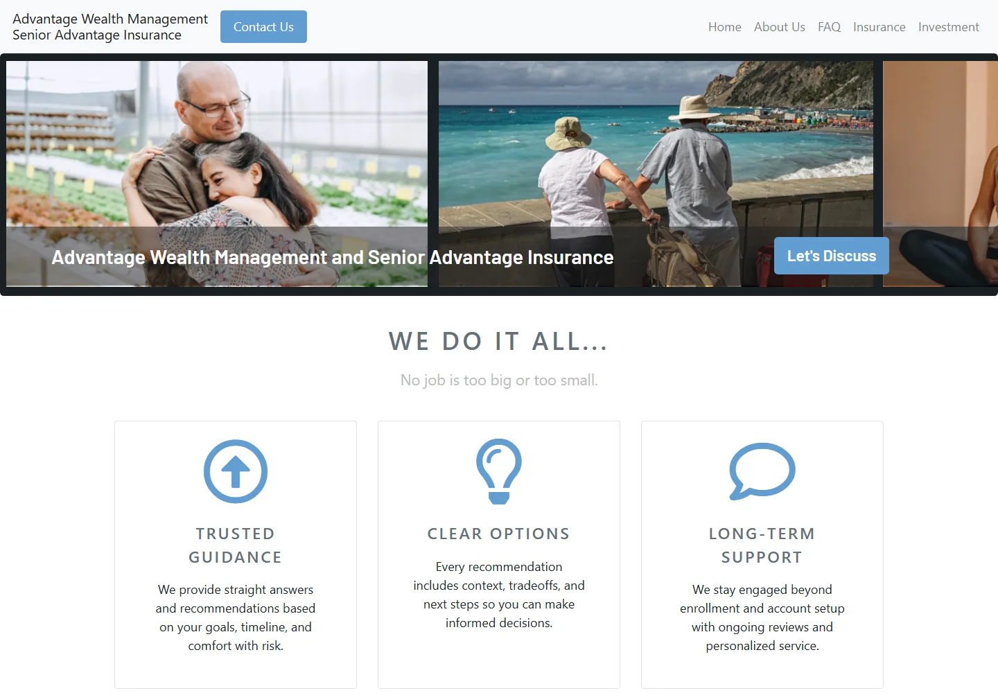 Homepage preview of Senior Advantage